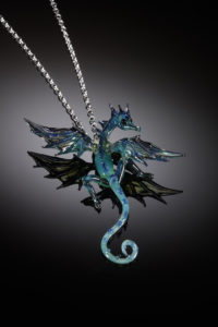 Dragon Pendant, Sea Blue