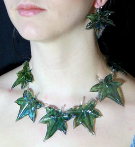 Ivy Leaf Necklace and Earrings
