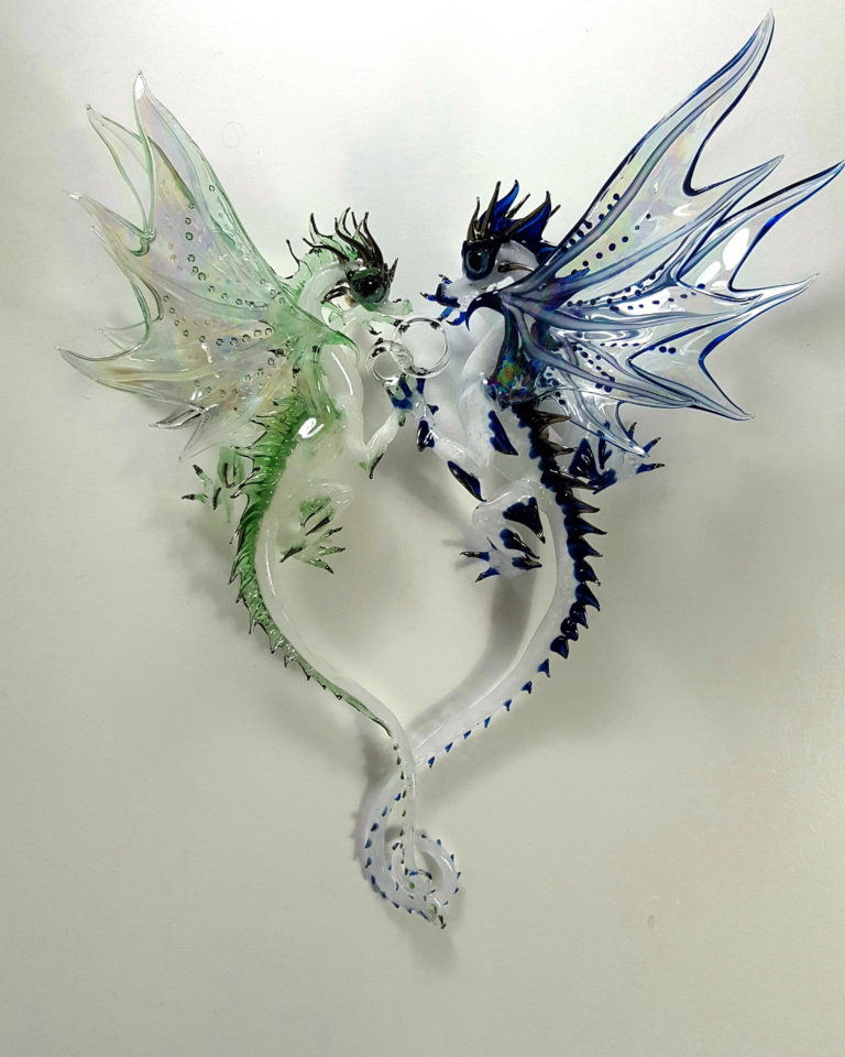 Commissions. Pair of Wall Dragons and Rings