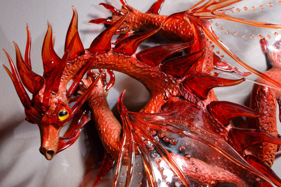 Bronze and Glass Dragon #1 Close Up