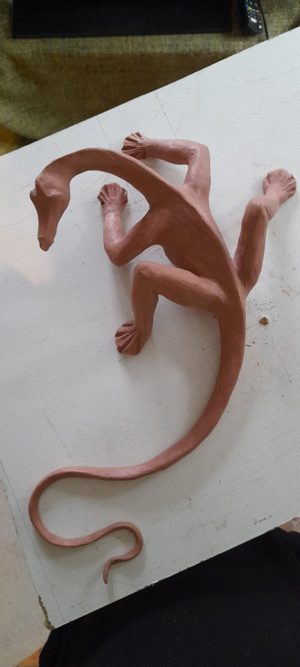 Bronze and Glass Dragon Sculpture #1.1