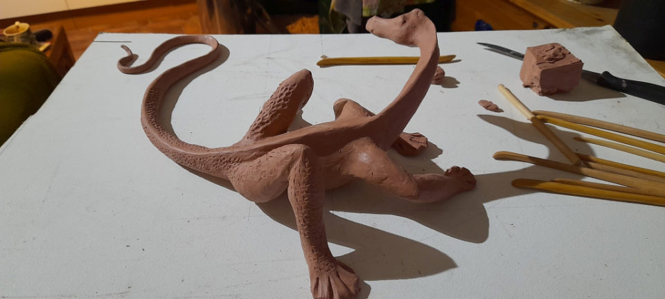 Bronze and Glass Dragon Sculpture #1.2