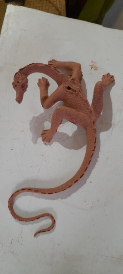 Bronze and Glass Dragon Sculpture #1.6