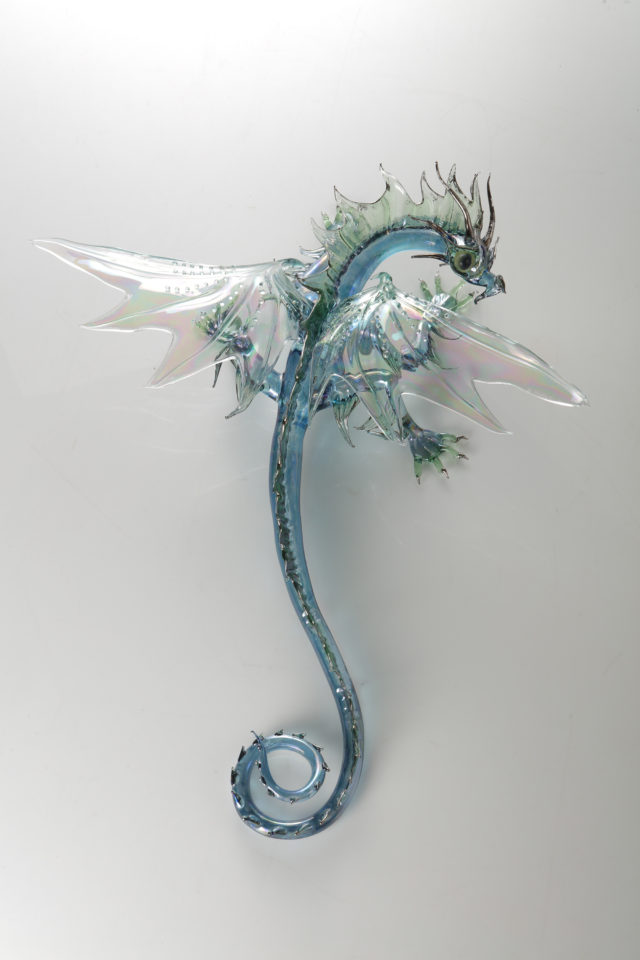 Small Wall Dragon Blue Green