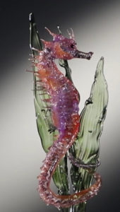 Seahorse on Seagrass and Quartz