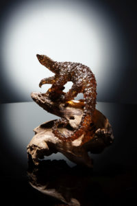 Pangolin on Wood Base