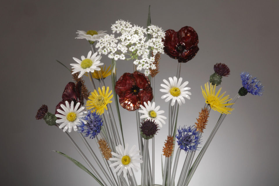 Group of Long Stem Wild Flowers