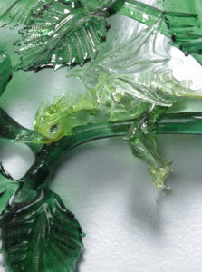 Mini Dragon in Leaves 2